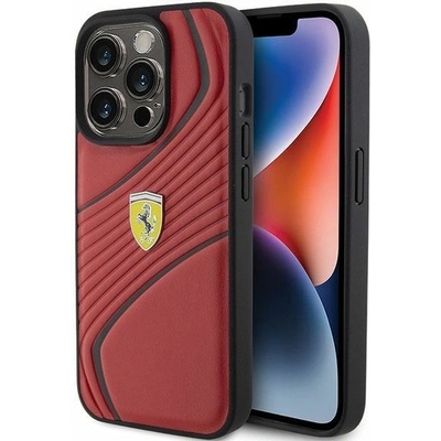Ferrari Кейс Ferrari Twist Metal Logo за iPhone 15 Pro, червен (3666339170974)