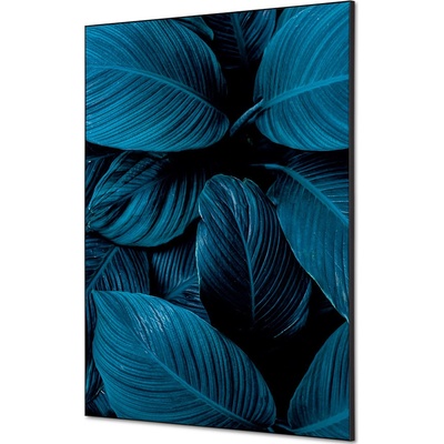 Jansen Display Textilní dekorace na zeď A1 Listy rostlin Modrá, 594 x 841 mm