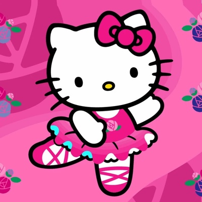 1x Hello Kitty – jako baletka s růžemi – jedlý papír na dort – Hledejceny.cz