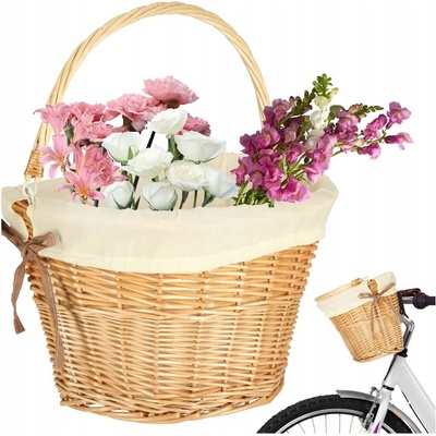Predný Ikonka KX4337_1 hnedý prútený na bicykel