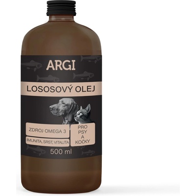 Argi Lososový olej pro psy a kočky 500 ml