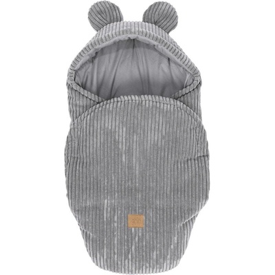 Meowbaby Сиво бебешко одеяло от рипсено кадифе 45x80 cm - Meowbaby (MAOT87)