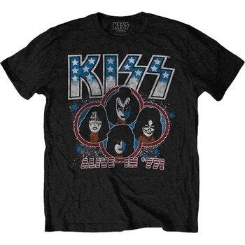 Kiss Риза Alive in '77 Unisex Black M (KISSTS18MB02)