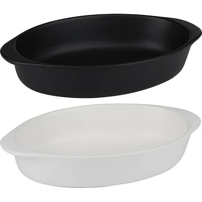 Alpina ТАВА ЗА ПЕЧЕНЕ ОВАЛНА ALPINA 27x17.5см ЧЕРНА/БЯЛА (871125258621)