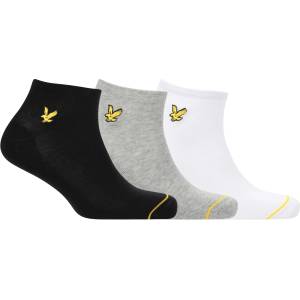 Lyle and Scott Чорапи Lyle and Scott Men's Trainer Ankle Socks - White/Grey/Blck