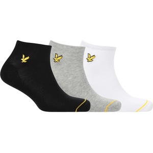 Lyle and Scott Чорапи Lyle and Scott Mens Trainer Ankle Socks - White/Grey/Blck