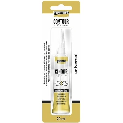 Pentart Konturovací liner metalický 20 ml SPARKLING ZLATÁ – Zboží Dáma