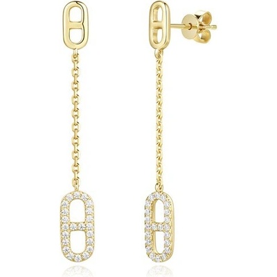Aurino zlaté náušnice se zirkony E26700QCZZ4Y-1
