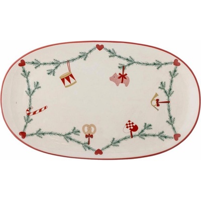 Bloomingville Servírovací talíř Yule Nature Oval 38,5 cm