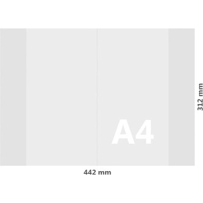 Obal na knihu A4 PP 442x312 mm hrubý transparentný