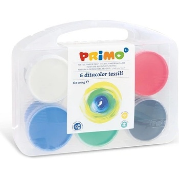 Primo sada prstových barev na textil 6 ks 100 g
