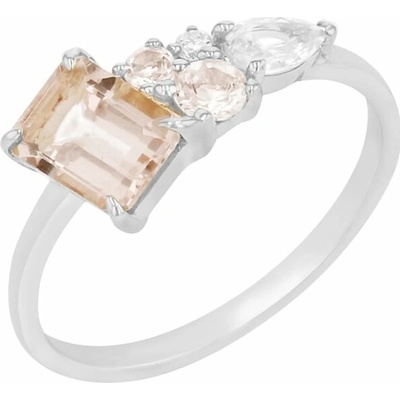 Eppi Cluster prsten s morganity diamantem a safírem Ivonne R42598