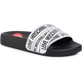 Love Moschino Logo dámské pantofle černá
