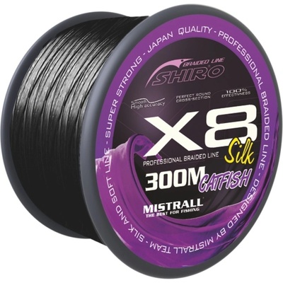 Mistrall šňůra Shiro catfish X8 300m 0,50mm černá