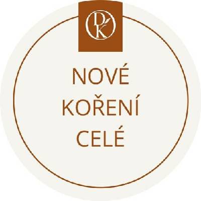 Davídkovo koření Etiketa Nové koření celé béžová průměr 4,5 cm 1 ks