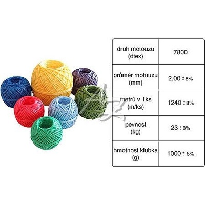 motouz PP 1000g. 7800dtex 1240m cívka