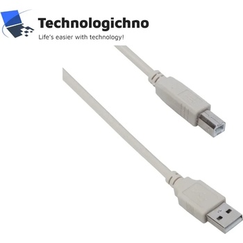 DeTech Кабел за принтер USB 1.5m HQ White (09050210008)