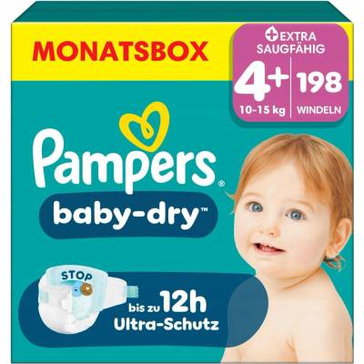 Pampers Baby-Dry 4+ 198 ks
