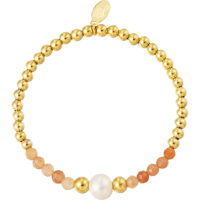Ornamenti pozlacený Orange stones gold OOR300069