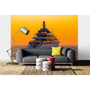 DIMEX ART Самозалепваща се флизелинова фототапета яхта в морето 375 x 250 см