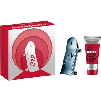 Carolina Herrera 212 Men Heroes Подаръчен комплект, Тоалетна вода 90ml + душ гел 100ml, мъже
