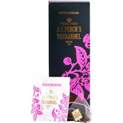 A.C. Perch's Thehandel Zelený čaj GREEN RHUBARB 25 čajových vrecúšok