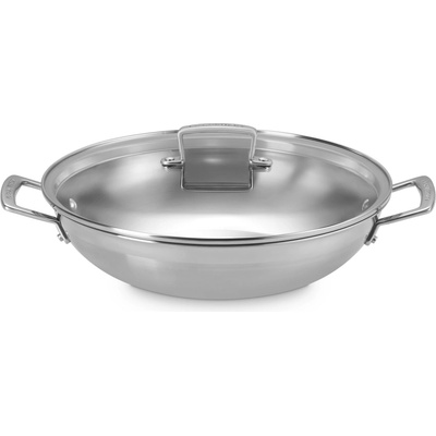 Le Creuset 96101130000000 Wok s pokrievkou 3-vrstvový 30 cm, 2 diely