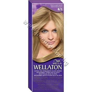 Wella Боя за коса Wellaton Intense Color Cream, 8/1 Light Ash Blond, p/n WE-3000047 - Трайна крем-боя за коса за наситен цвят, светло пепелно руса (WE-3000047)
