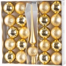 MagicHome Gule sada 21 ks 6 cm červené špic na vianočný stromček