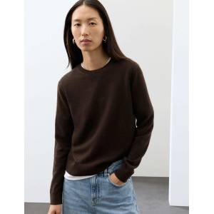 Marks & Spencer Суитшърт от чист кашмир с деколте до врата Marks & Spencer кафява Marks & Spencer | Kafyav | ЖЕНИ | S