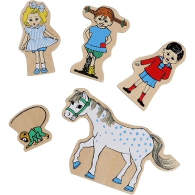 Pippi Комплект дървени фигурки Pippi - Пипи Дългото чорапче (44388800)