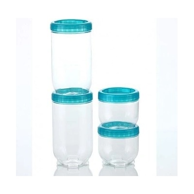 Interlock Dózy 2x velká dóza 9,5 x 17,5 cm 1000 ml 2x malá dóza 9,5x9,2 cm 500 ml