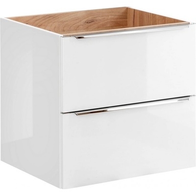 Comad Umývadlová skrinka CAPRI 60 cm biely lesk/zlatý dub