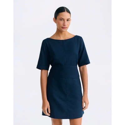 Thinking MU Navy Hemp Kieran Dress navy