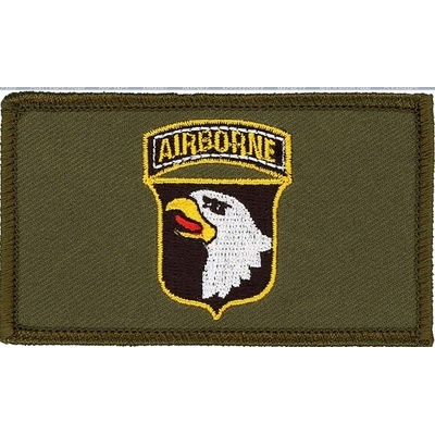 Made In USA Nášivka 101ST AIRBORNE velcro oliva