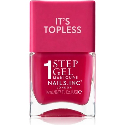 Nails Inc. It’s Topless gélový lak na nechty pre dlhotrvajúci efekt odtieň Gracie Guava Red 14 ml