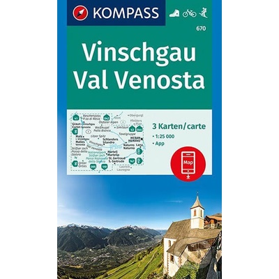 KOMPASS Wanderkarte Vinschgau Val Venosta