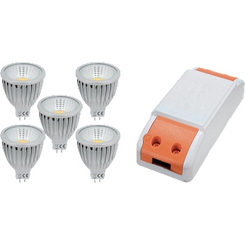 ELMARK КОМПЛЕКТ led ДРАЙВЕР 36w+ 5x led3 5w 4000k mr16 (99set5led572)