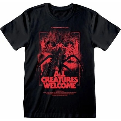Heroes Inc tričko Stranger Things All Creatures Welcome černá