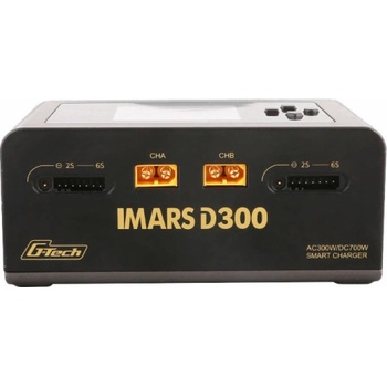 Gens Ace IMARS D300 G-Tech Channel AC/DC 300W/700W RC nabíječka baterií-EU černá