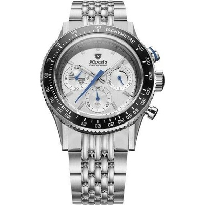Nivada Grenchen Chronoking Meca Racing Grey - Inter. Bezel - Beads of Rice
