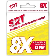 Sert splétaná šnůra 8X SRT Fluo Yellow 135m 0,14mm 8,18kg