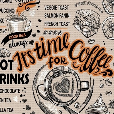 Vaflovina - utěrkovina - coffee 2 cena za m2