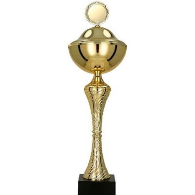 Kovový pohár s poklicí Zlatý Výška: 41 cm Průměr: 16 cm