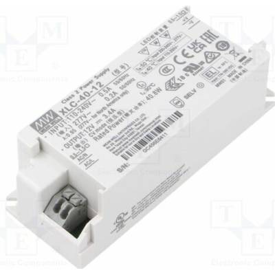 MEAN WELL XLC-40-12 Napájecí zdroj: spínaný; LED; 40W; 12VDC; 0÷3,4A; 100÷305VAC; OUT: 1