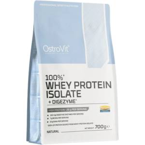 OstroVit Whey Protein Isolate + DigeZyme® Digestive Enzymes [700 грама] Неовкусен