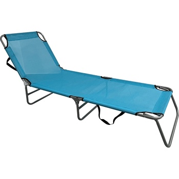 Градински шезлонг keleo син и сив