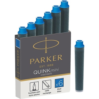 Parker 1502/0150409 Krátke atramentové bombičky modrá 6 ks
