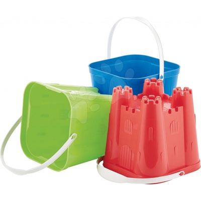 Écoiffier 611 velký kbelík Hrad žlutý/zelený/červený