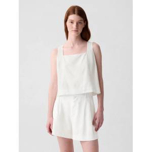 GAP Crop top от лен GAP GAP | Byal | ЖЕНИ | XL